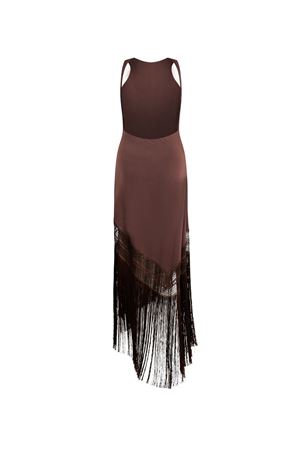 Abito lungo Marisol tessuto stretch THE ANDAMANE | TM190159ATJP142DARKBROWN
